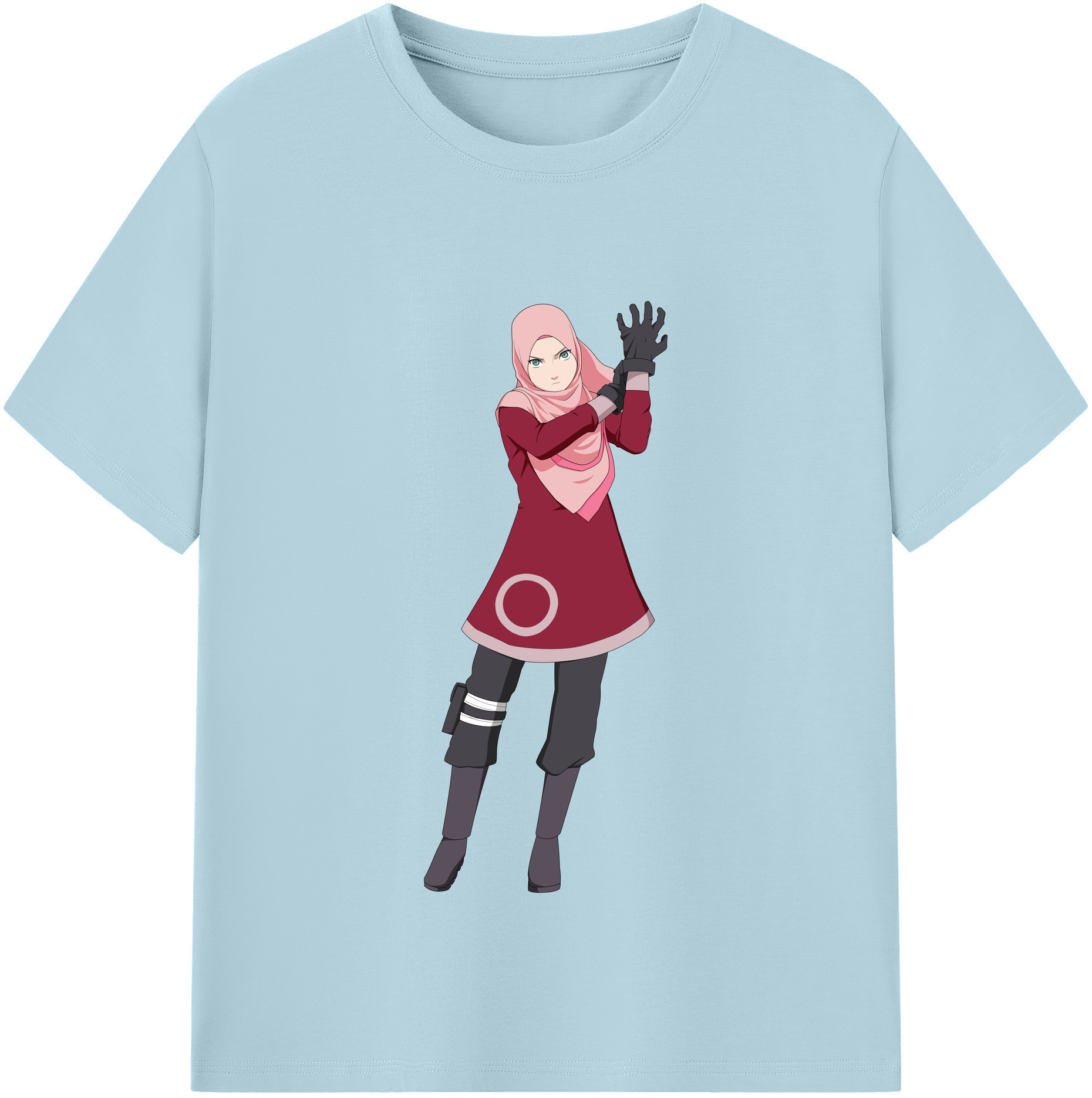 （画像用） NARUTO -ナルト- 春野サクラ Haruno Sakura 綿100％半袖Tシャツ（フロントプリント）